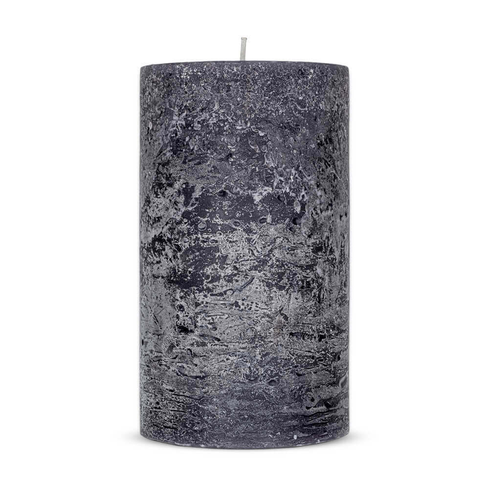 Nkuku Rustic Soy Blend Pillar Candle Charcoal Small